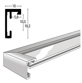 Nielsen Cadre en aluminium Pixel 50x70 cm - noir - verre standard