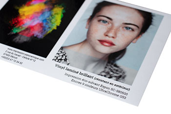 Vinyl lamin&eacute; sur Dibond