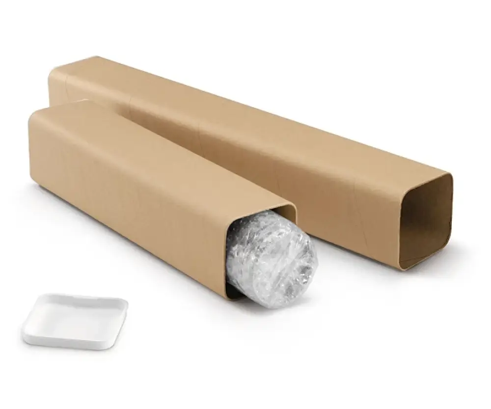 Tube carton carré rigide 105x105x650 mm
