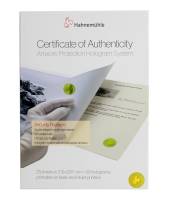 Certificats d\'authenticité Hahnemühle - boite de 25