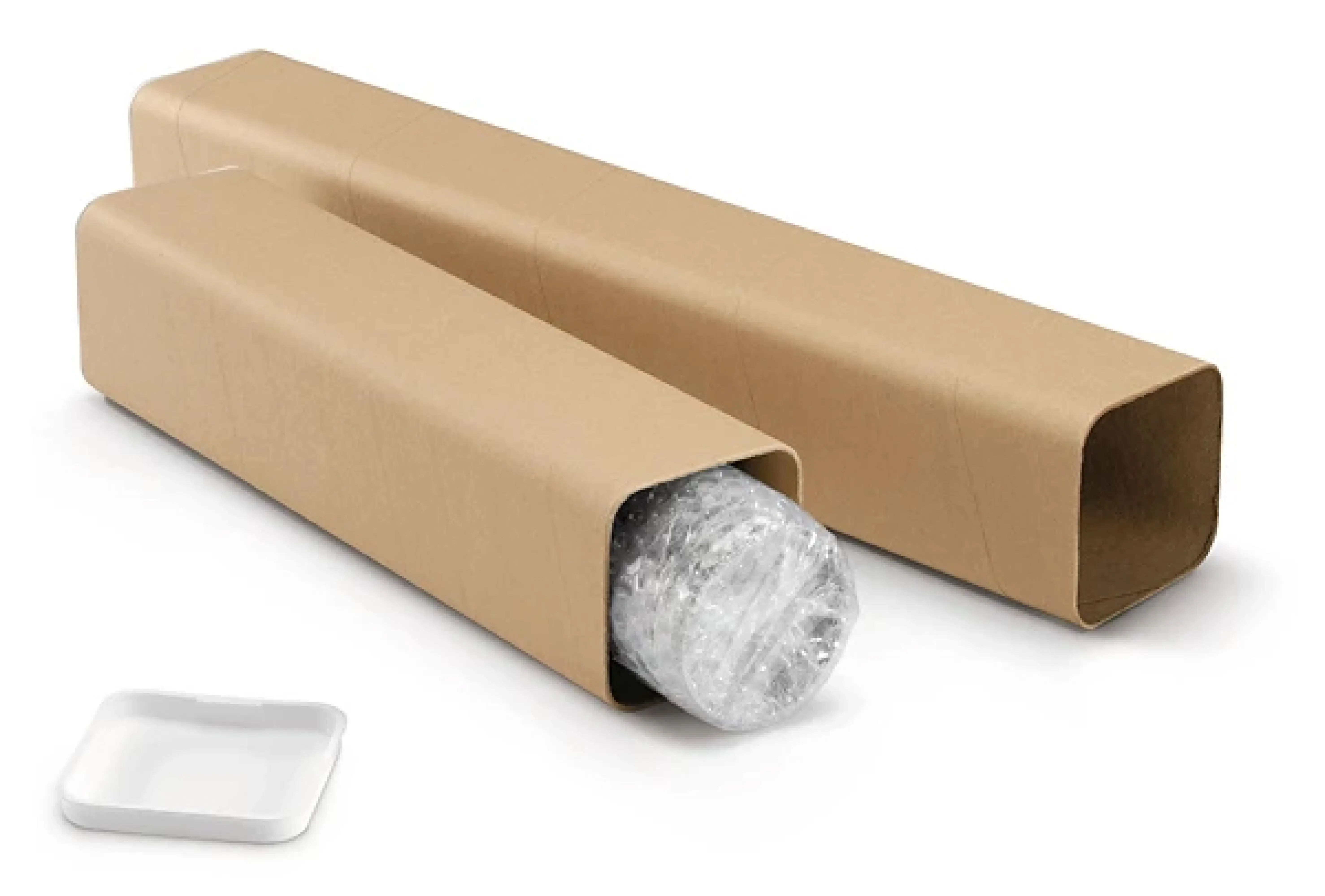 Tube carton carré rigide 105x105x430 mm